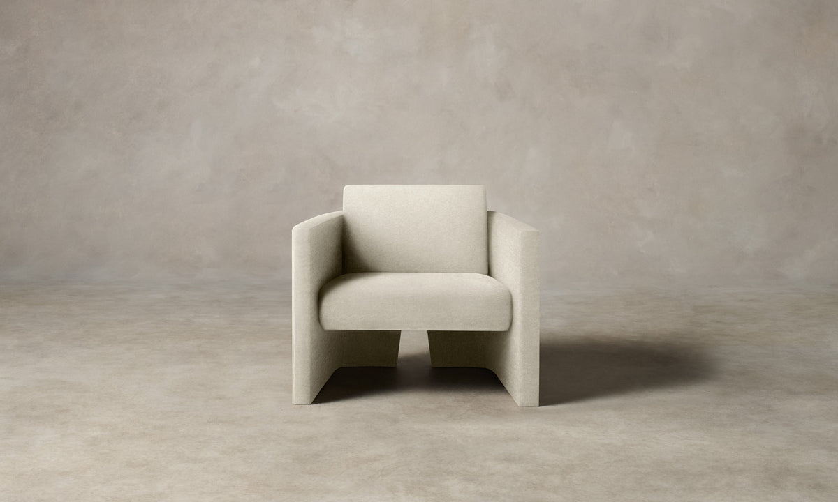 The Separa Chair - Marled Alpaca Velvet Porcelain