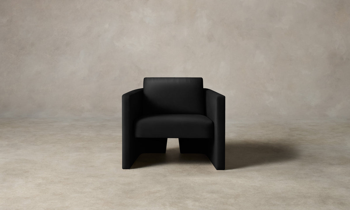 The Separa Chair - Pebbled Leather Ink