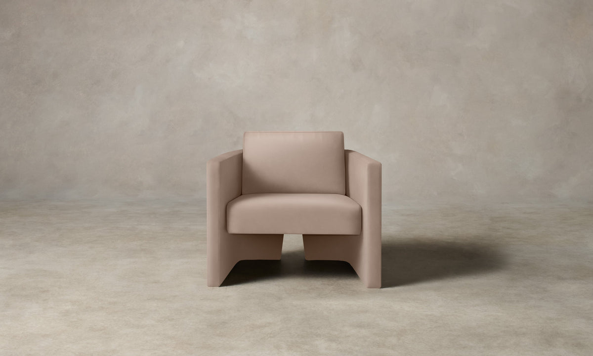 The Separa Chair - Pebbled Leather Stone