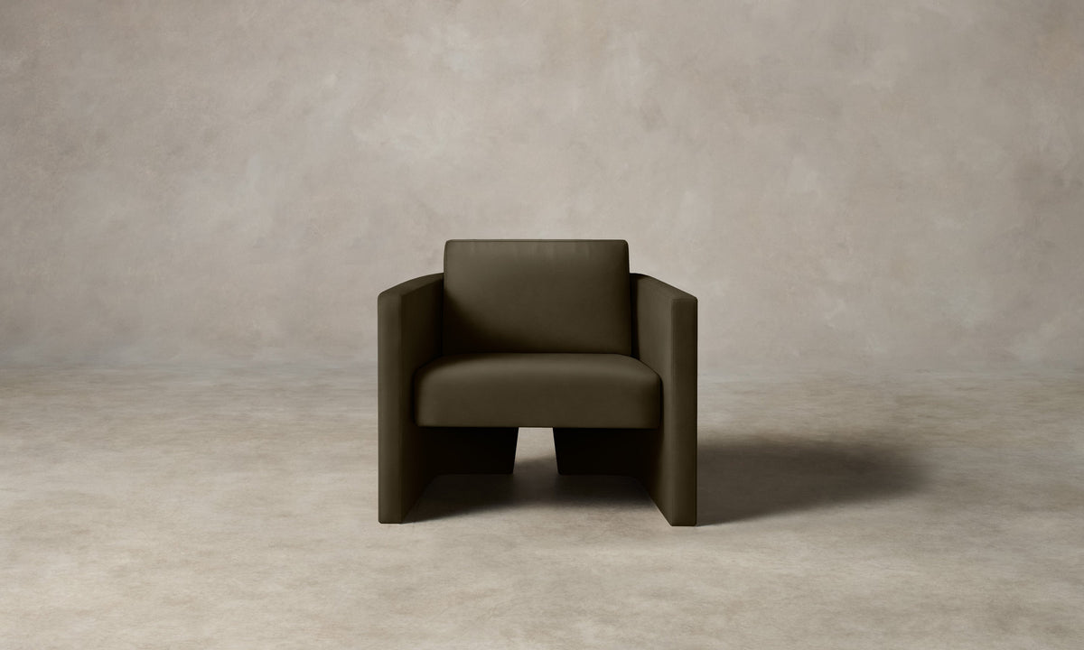 The Separa Chair - Pebbled Leather Truffle