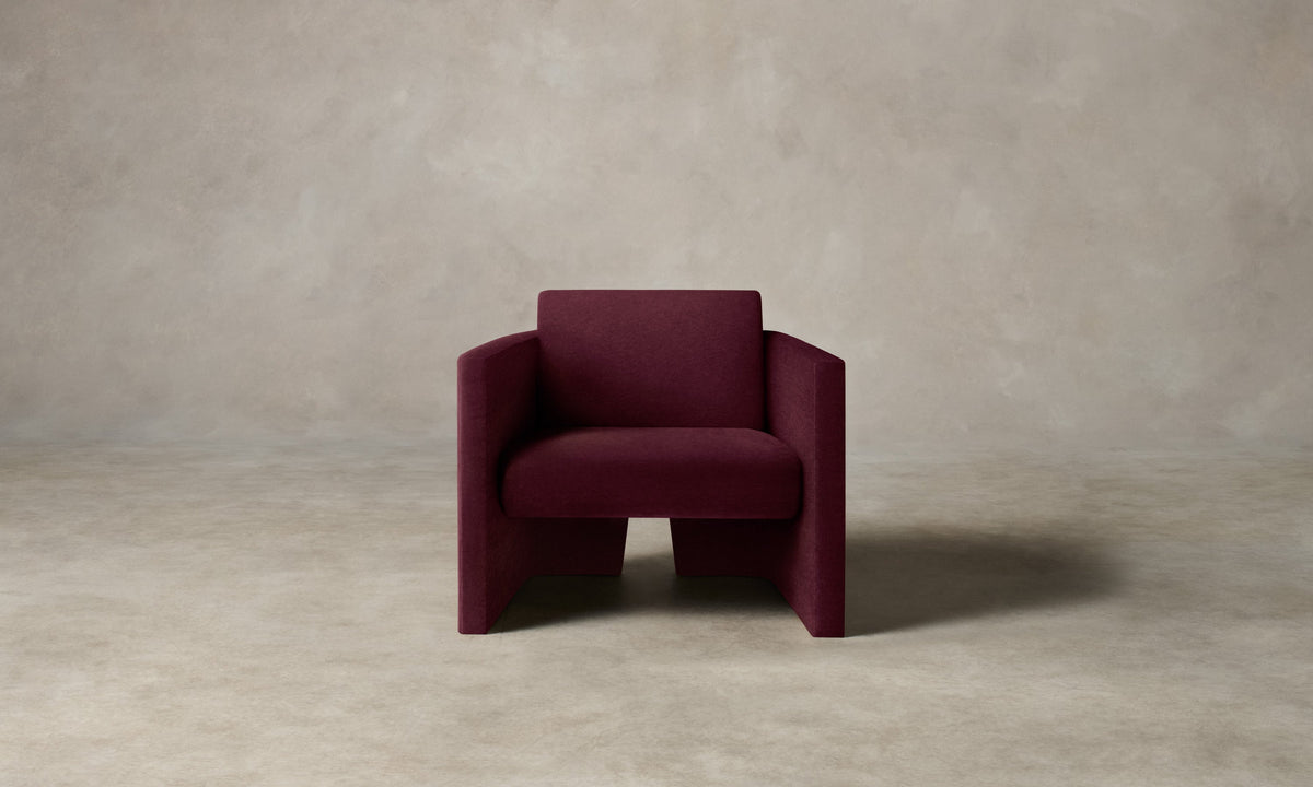 The Separa Chair - Performance Velvet Merlot