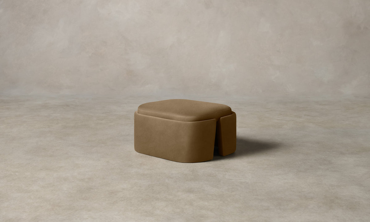 The Separa Ottoman - Costa Leather Portobello