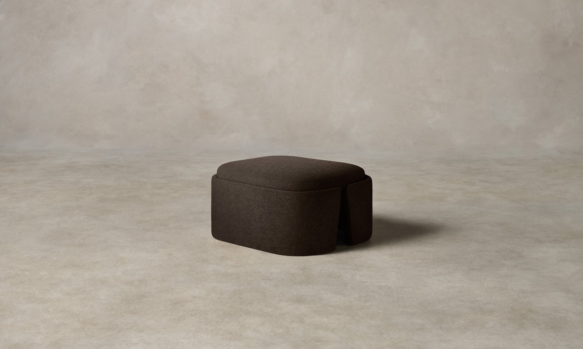 The Separa Ottoman - Mohair Chocolate
