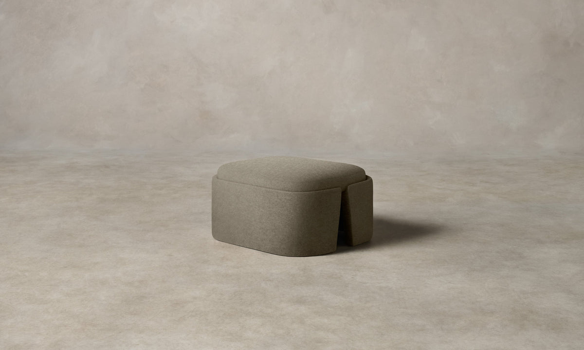 The Separa Ottoman - Mohair Fog