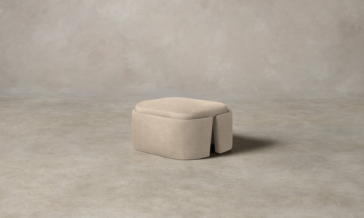 The Separa Ottoman - Performance Linen Weave Prairie