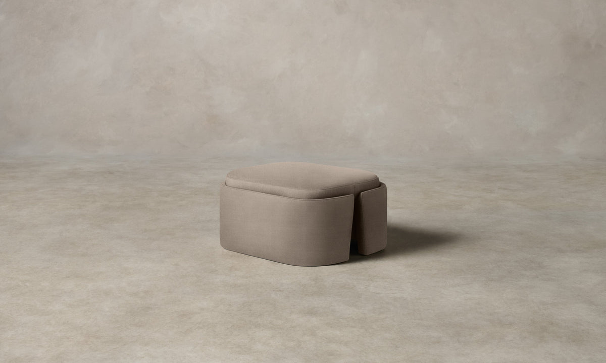 The Separa Ottoman - Performance Textural Weave Earthen
