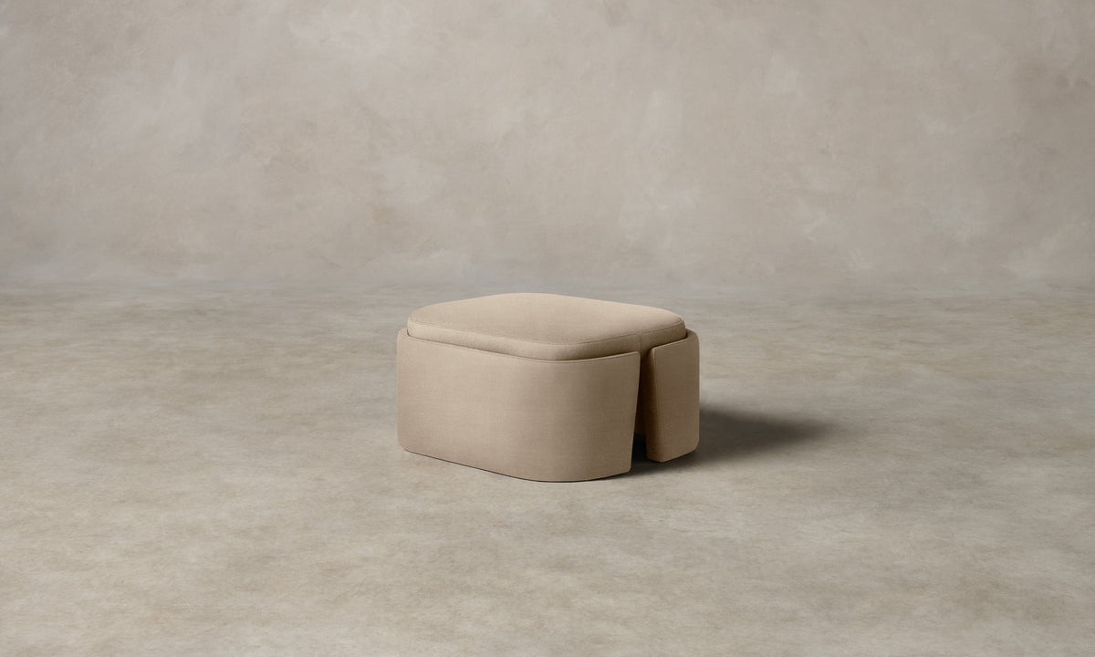 The Separa Ottoman - Performance Textural Weave Savanna