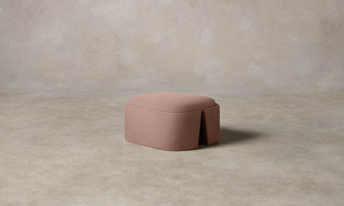 The Separa Ottoman - Performance Velvet Blossom