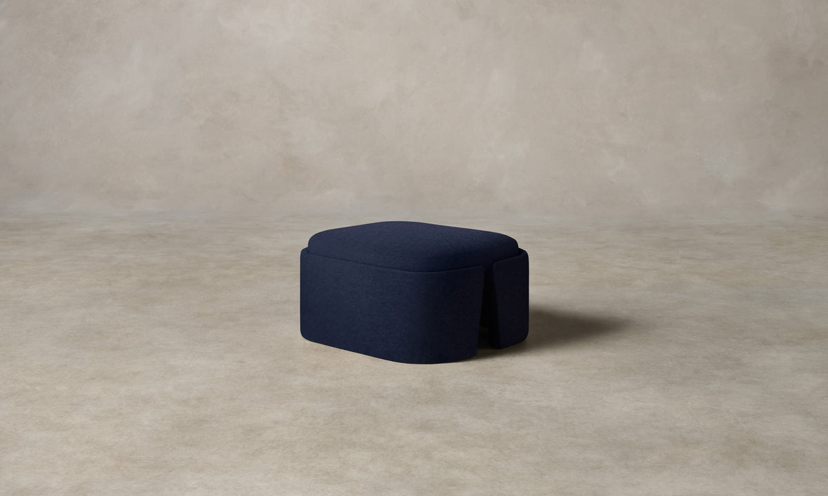 The Separa Ottoman - Performance Velvet Midnight