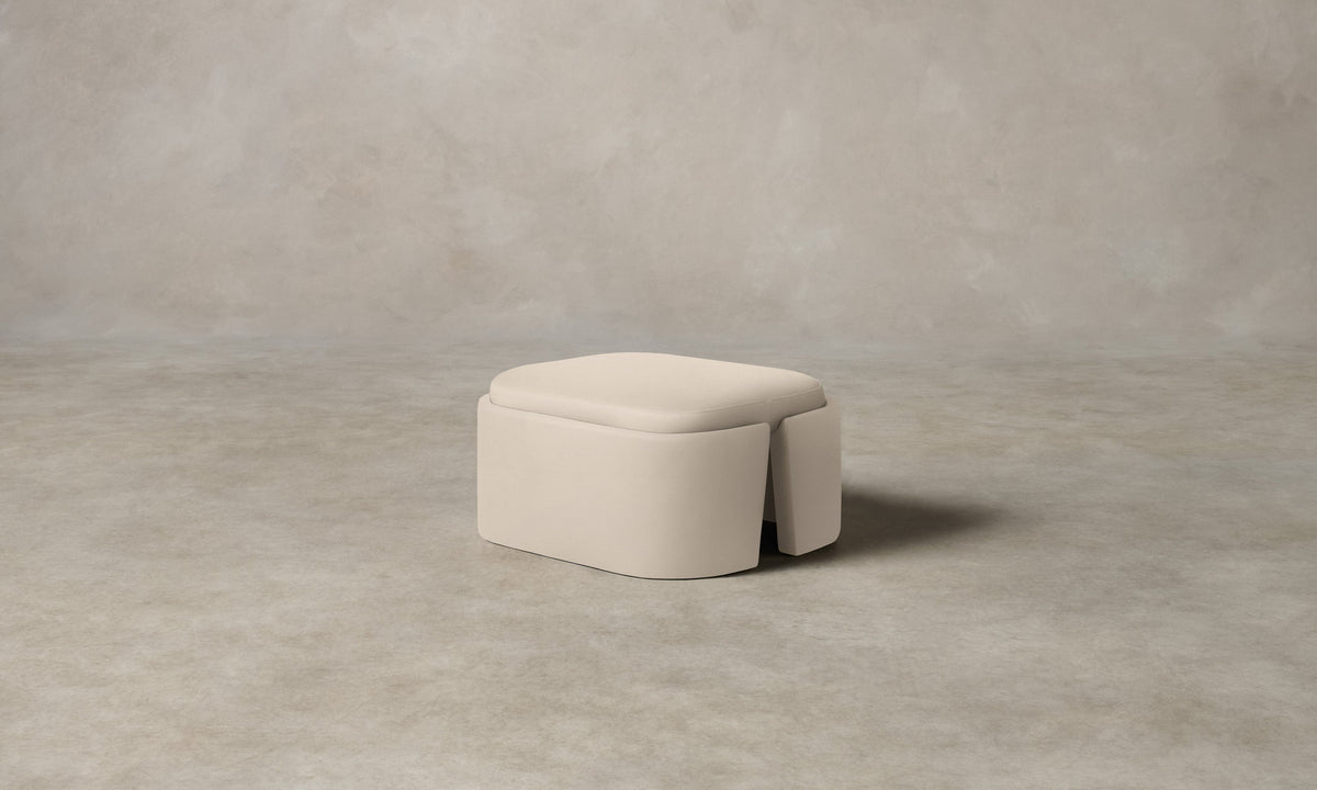 The Separa Ottoman - Performance Woven Chenille Desert