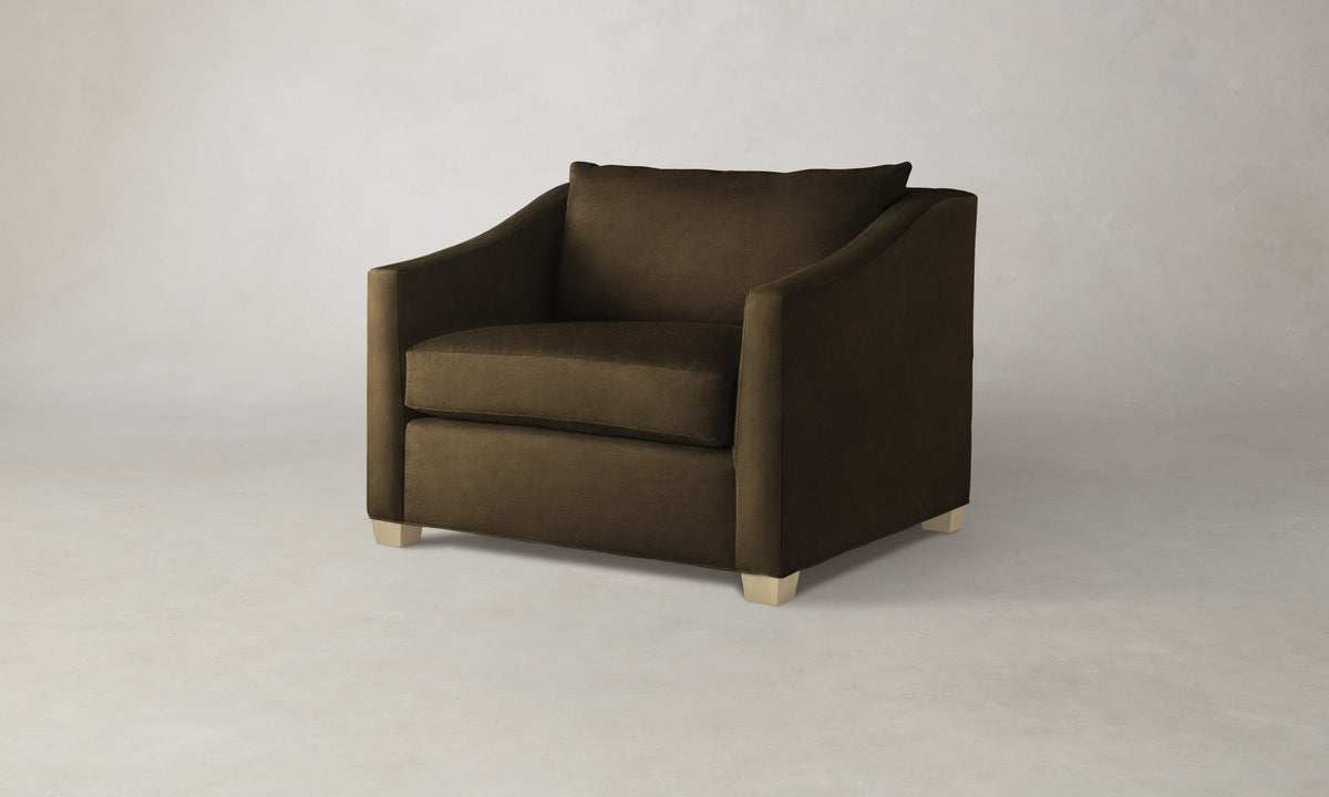 The Sullivan Chair-and-a-Half - Marled Alpaca Velvet Marsh