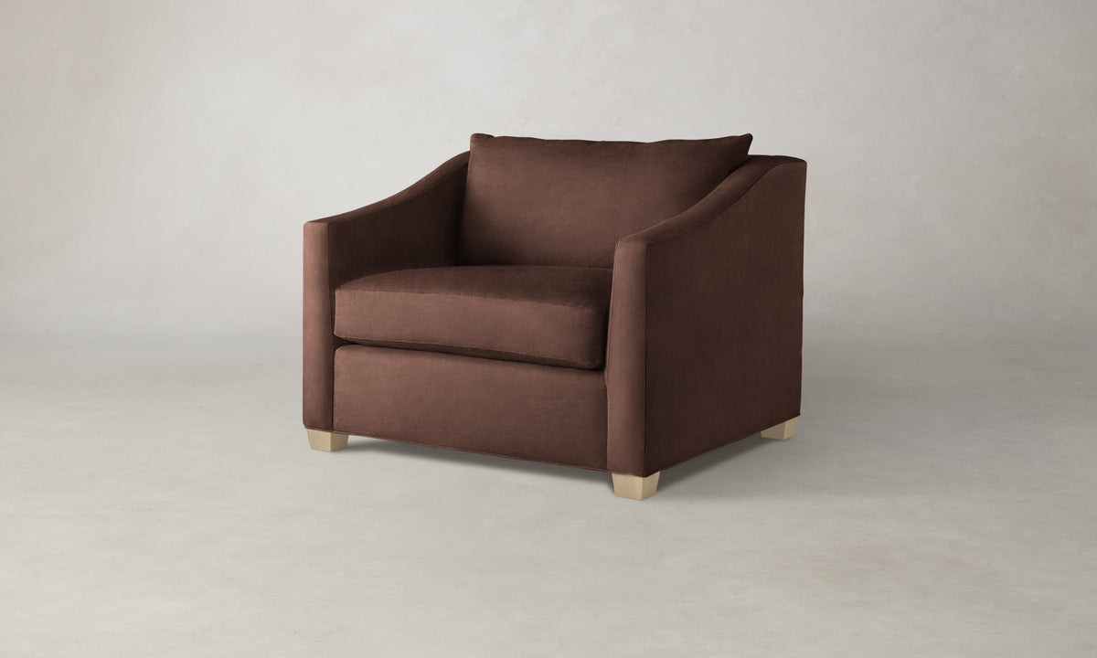 The Sullivan Chair-and-a-Half - Marled Alpaca Velvet Molasses