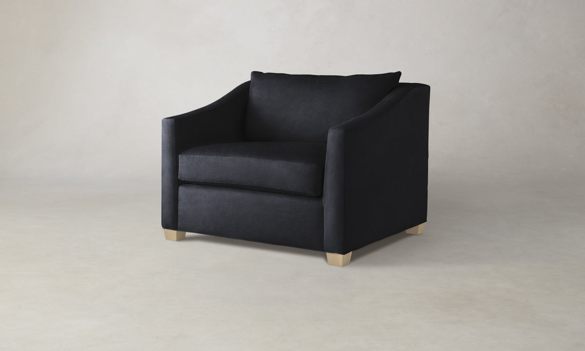The Sullivan Chair-and-a-Half - Marled Alpaca Velvet Nightfall