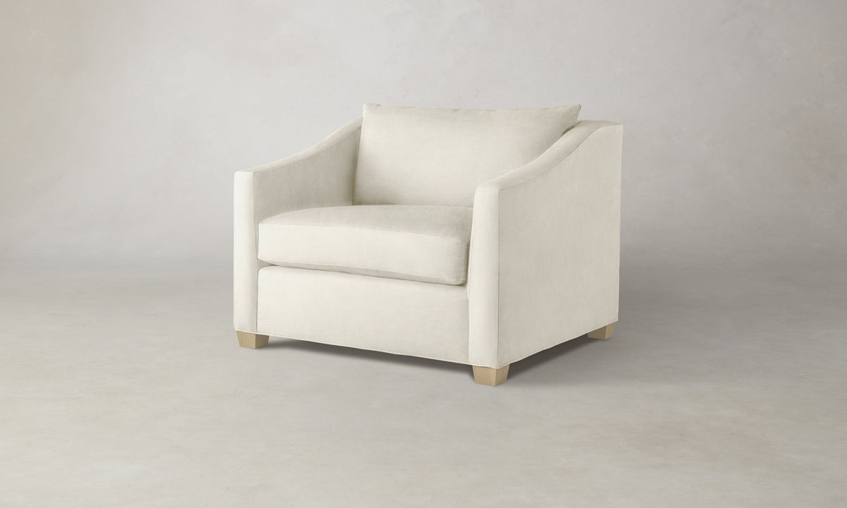 The Sullivan Chair-and-a-Half - Marled Alpaca Velvet Porcelain
