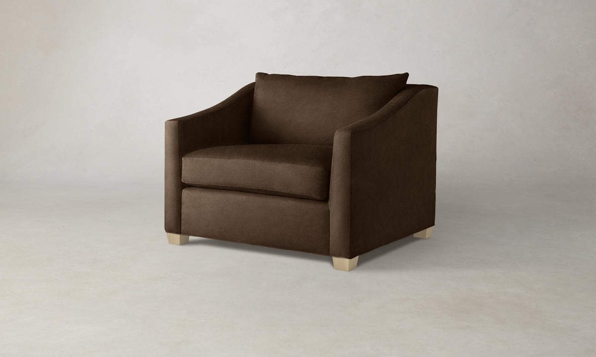 The Sullivan Chair-and-a-Half - Performance Velvet Bark