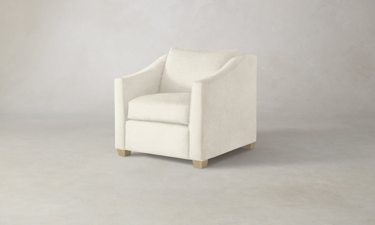 The Sullivan Chair - Marled Alpaca Velvet Porcelain