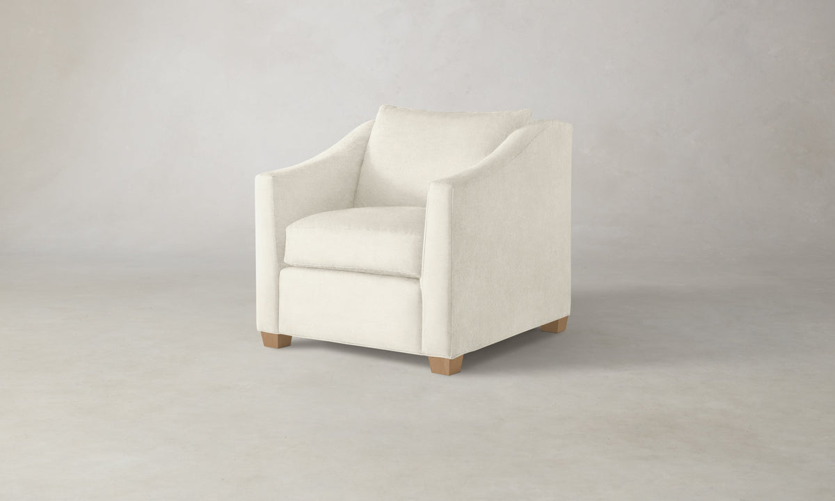 The Sullivan Chair - Marled Alpaca Velvet Porcelain