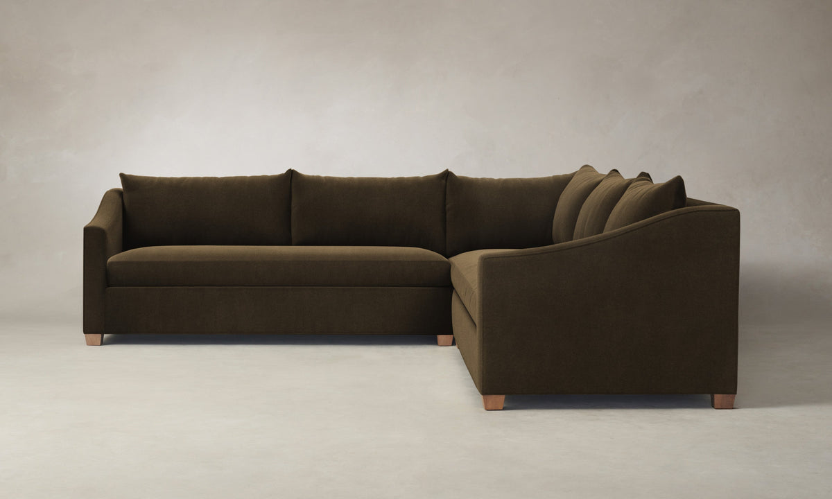 The Sullivan Sectional - Marled Alpaca Velvet Marsh