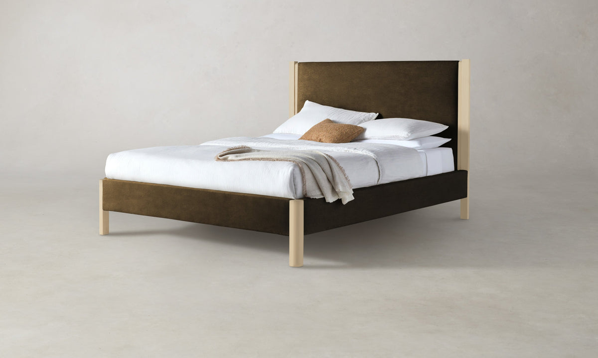 The Thompson Bed - Marled Alpaca Velvet Marsh