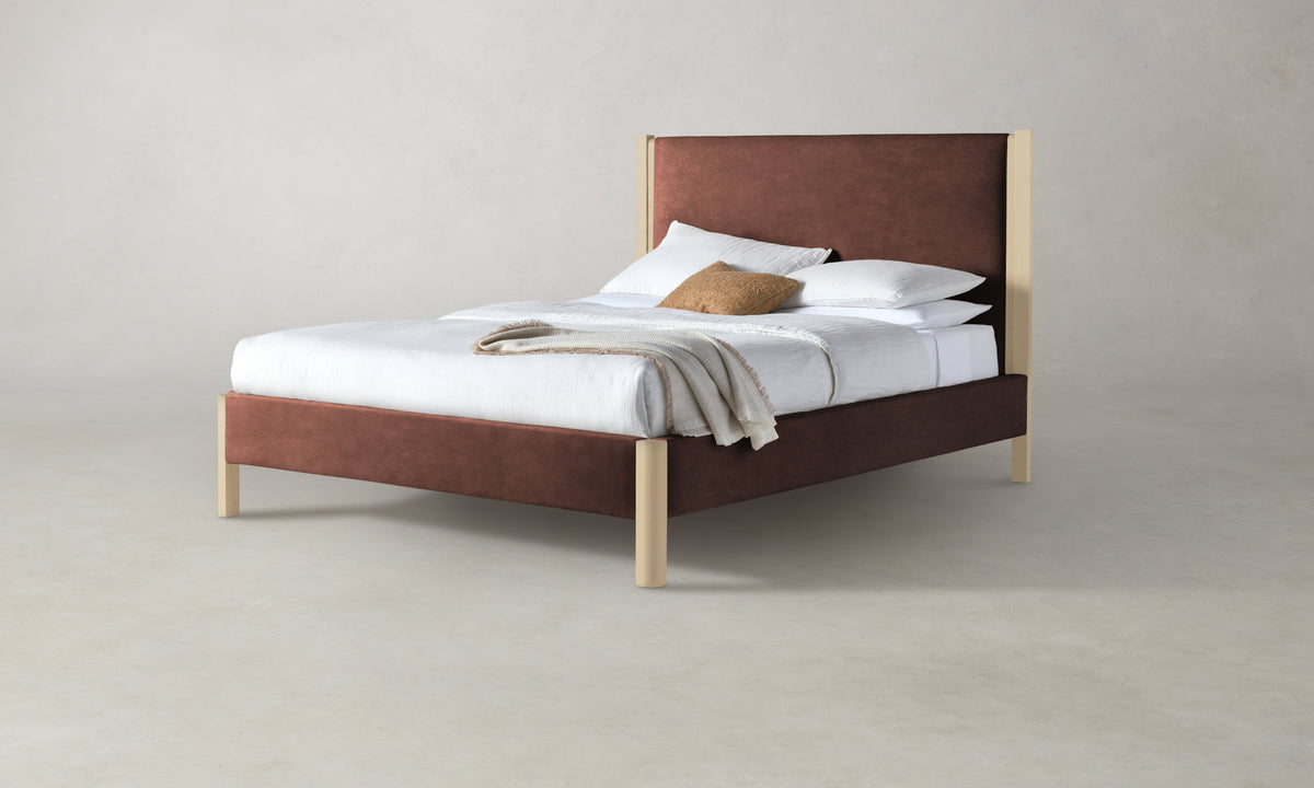 The Thompson Bed - Marled Alpaca Velvet Molasses