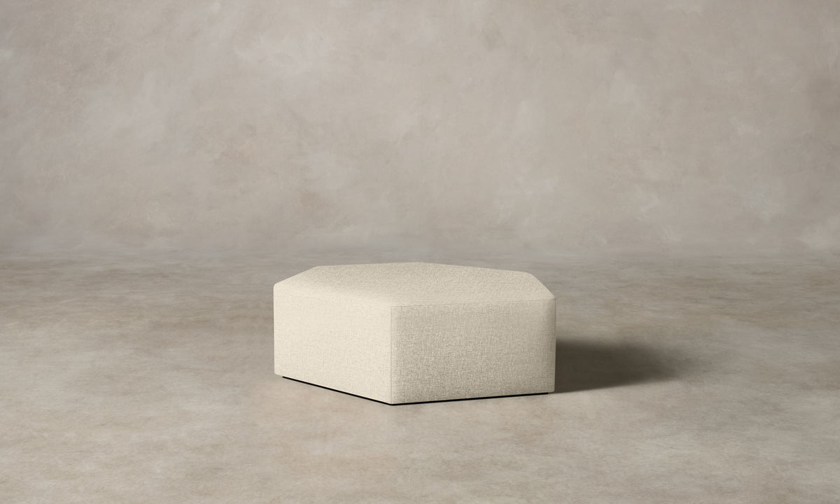 The Trivena Ottoman - Heritage Belgian Linen Alder
