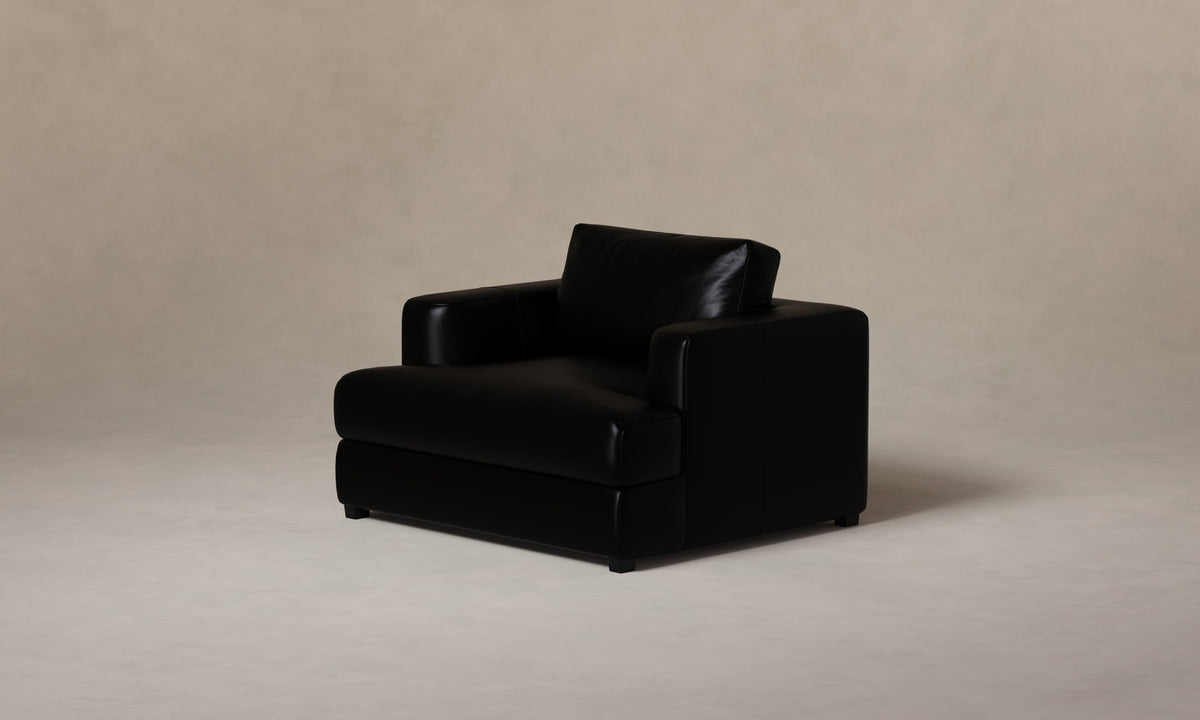 The Varick Chair-and-a-Half - Costa Leather Jet
