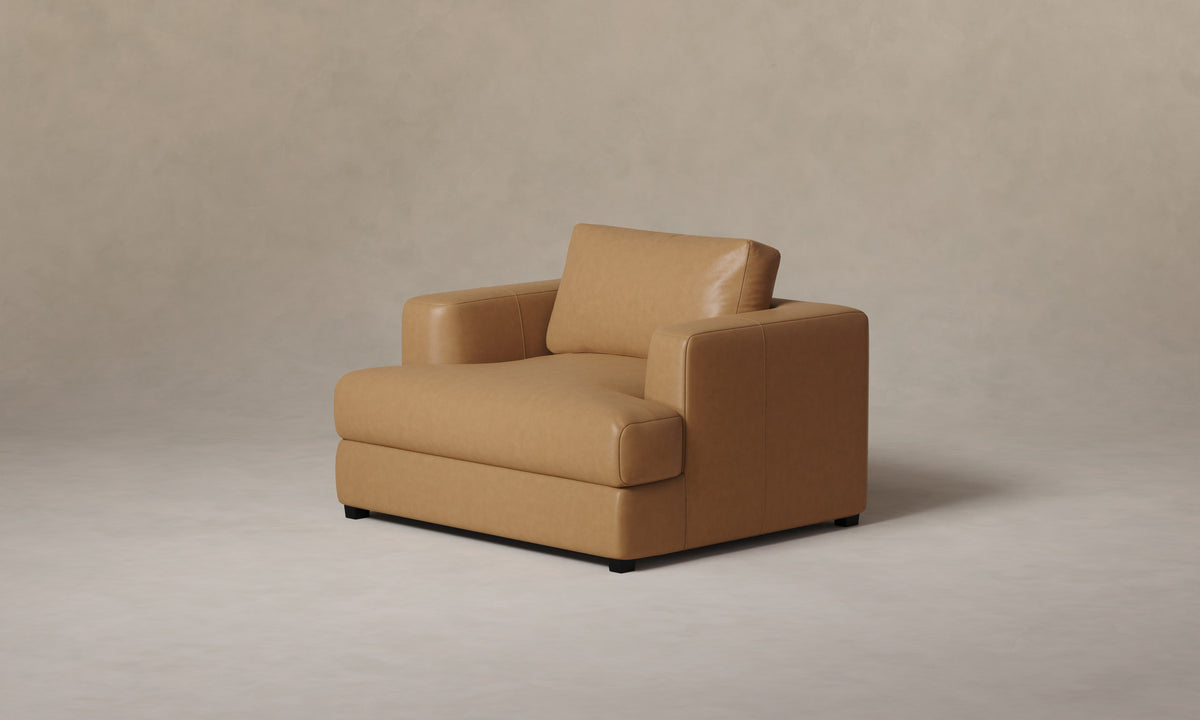The Varick Chair-and-a-Half - Costa Leather Nutmeg