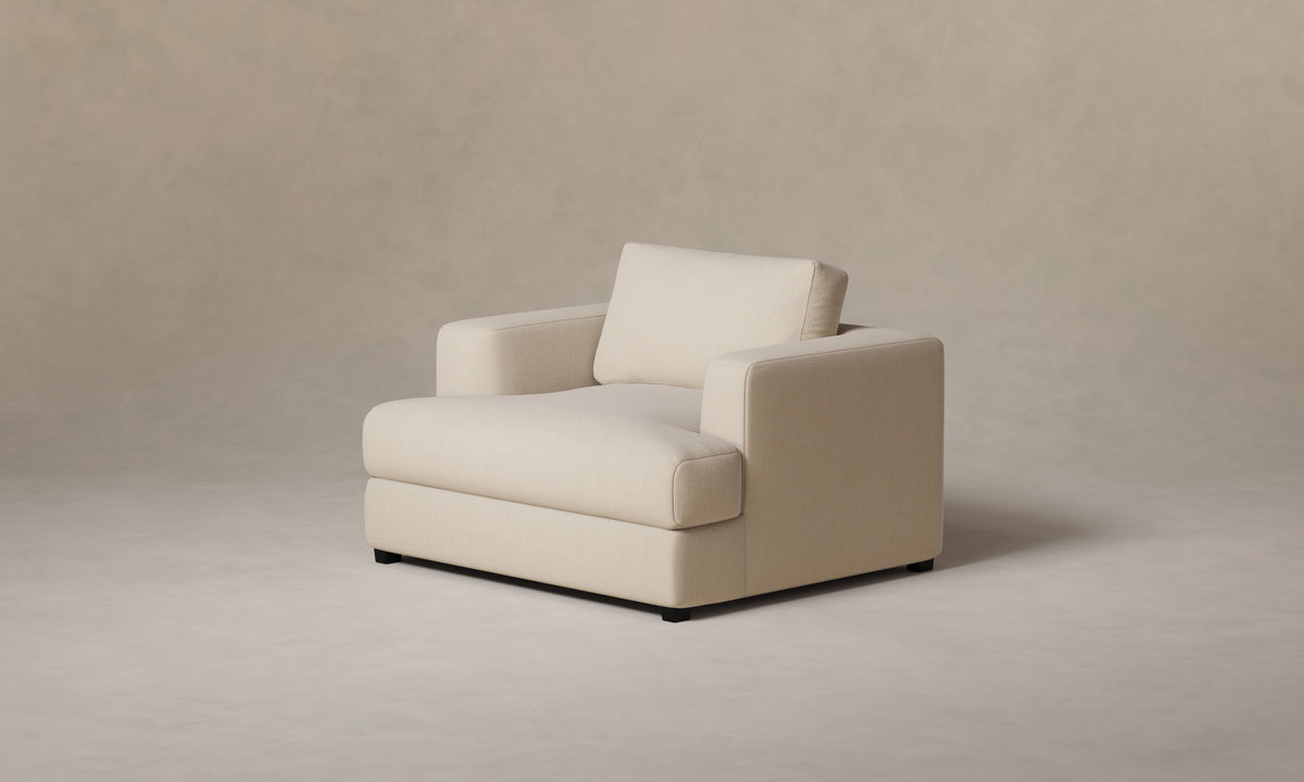 The Varick Chair-and-a-Half - Heritage Belgian Linen Alder