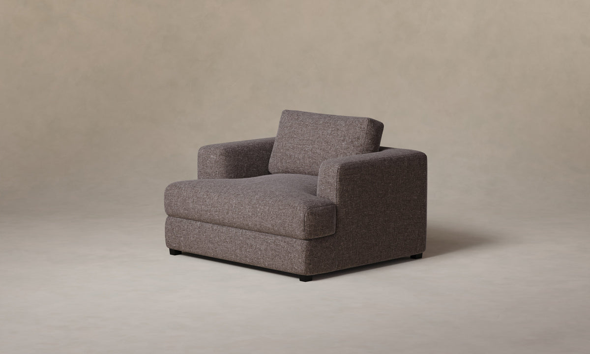 The Varick Chair-and-a-Half - Heritage Belgian Linen Carob