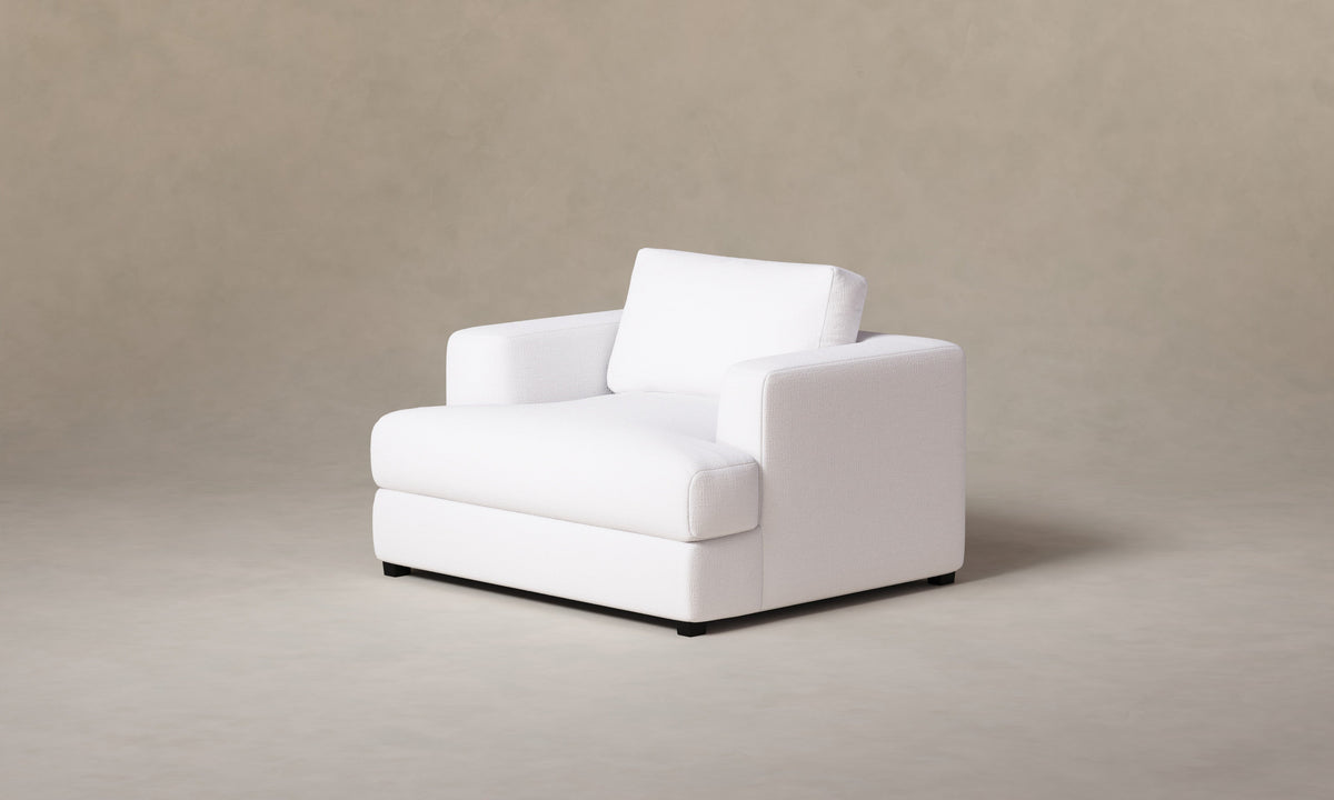 The Varick Chair-and-a-Half - Heritage Belgian Linen Egret