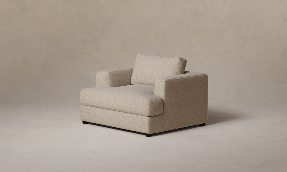 The Varick Chair-and-a-Half - Heritage Belgian Linen Husk