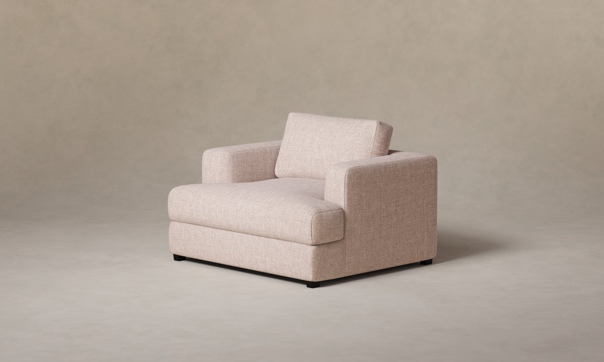 The Varick Chair-and-a-Half - Heritage Belgian Linen Petal