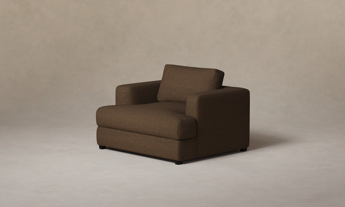 The Varick Chair-and-a-Half - Italian Brushed Wool Cocoa