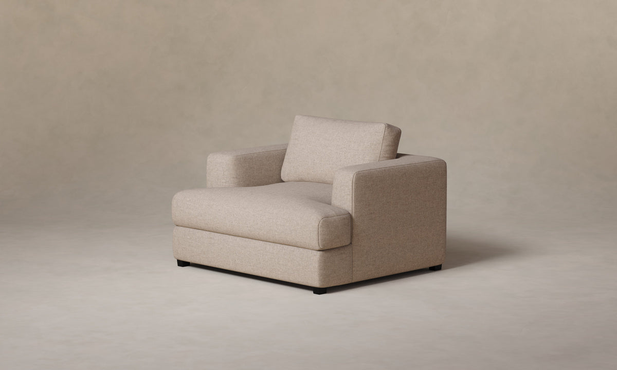 The Varick Chair-and-a-Half - Italian Brushed Wool Fox
