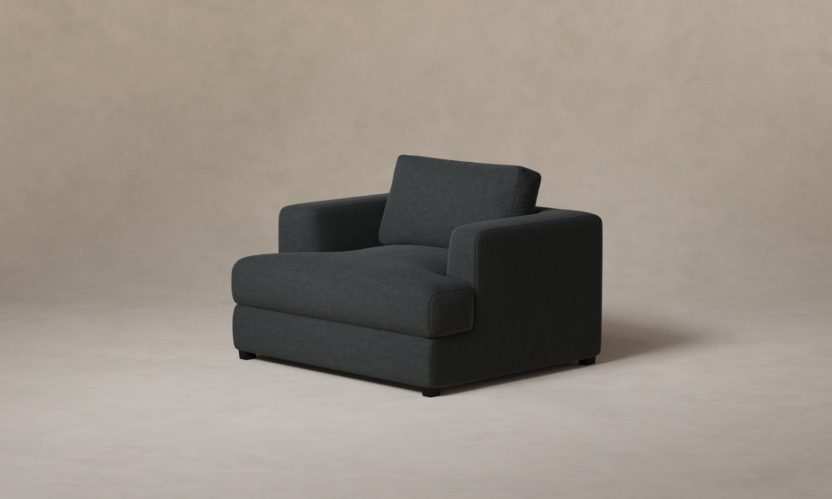 The Varick Chair-and-a-Half - Marled Alpaca Velvet Basalt