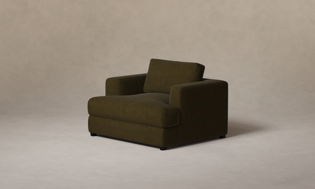 The Varick Chair-and-a-Half - Marled Alpaca Velvet Marsh