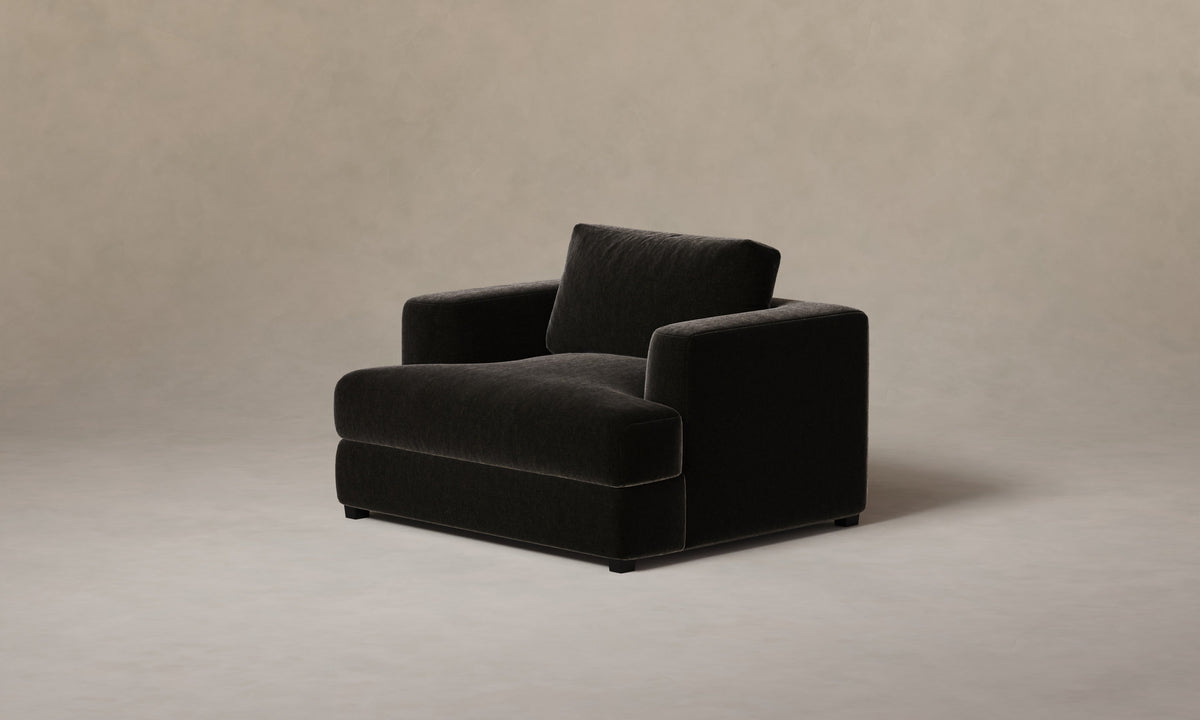 The Varick Chair-and-a-Half - Mohair Chocolate