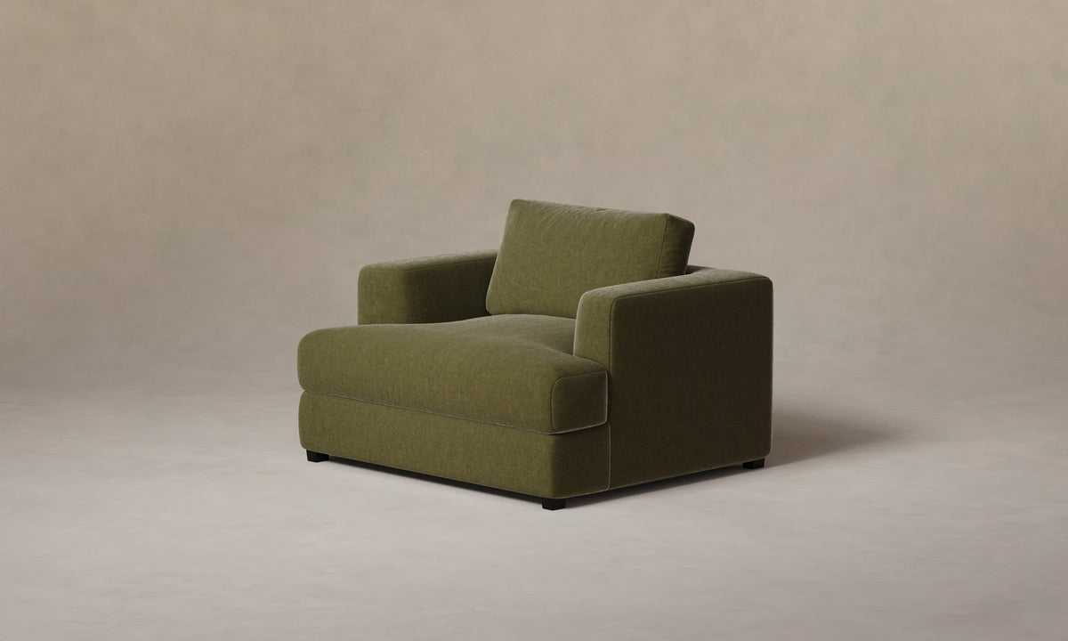 The Varick Chair-and-a-Half - Mohair Moss