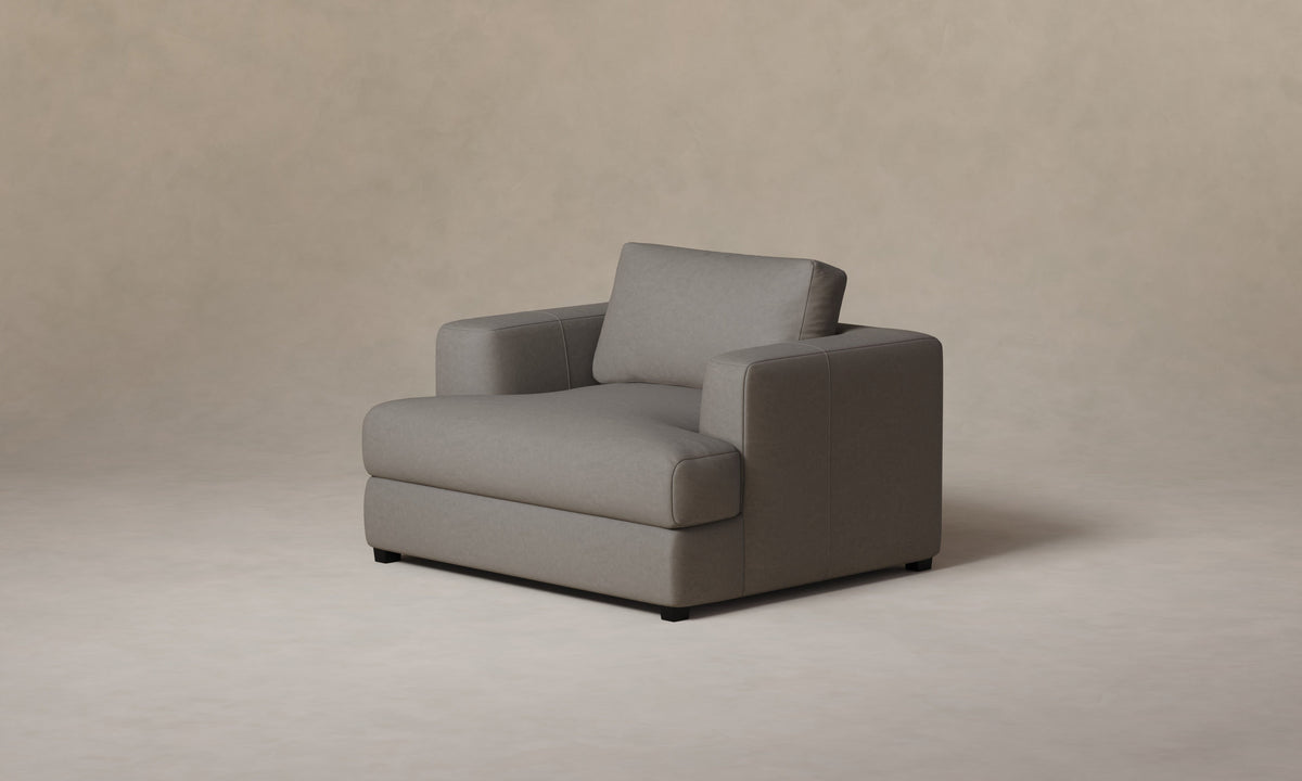The Varick Chair-and-a-Half - Nubuck Leather Asphalt