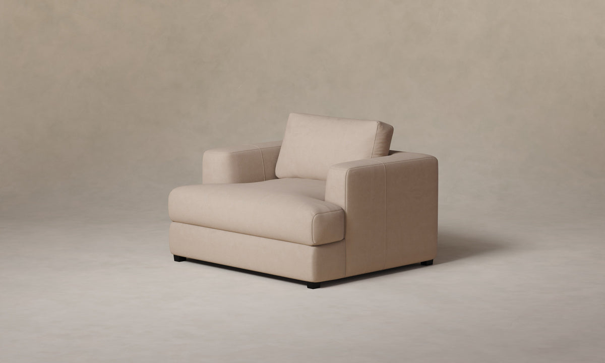 The Varick Chair-and-a-Half - Nubuck Leather Fawn