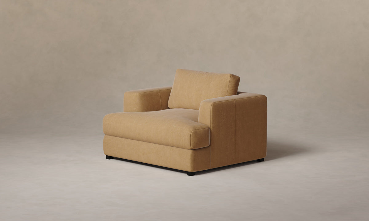 The Varick Chair-and-a-Half - Nubuck Leather Rye