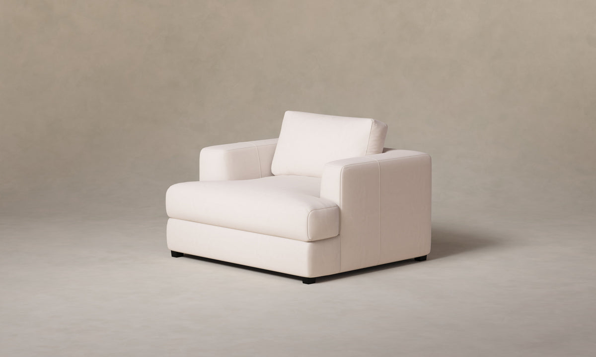 The Varick Chair-and-a-Half - Nubuck Leather Sail