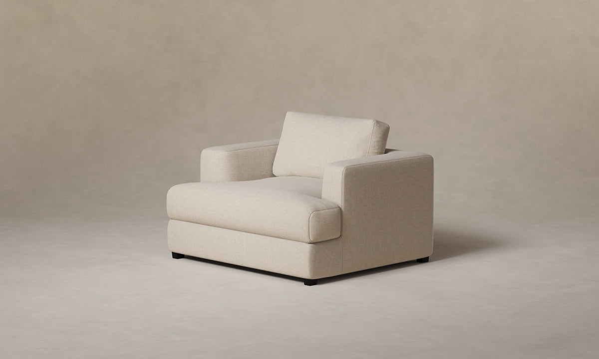 The Varick Chair-and-a-Half - Performance Tweed Oatmeal