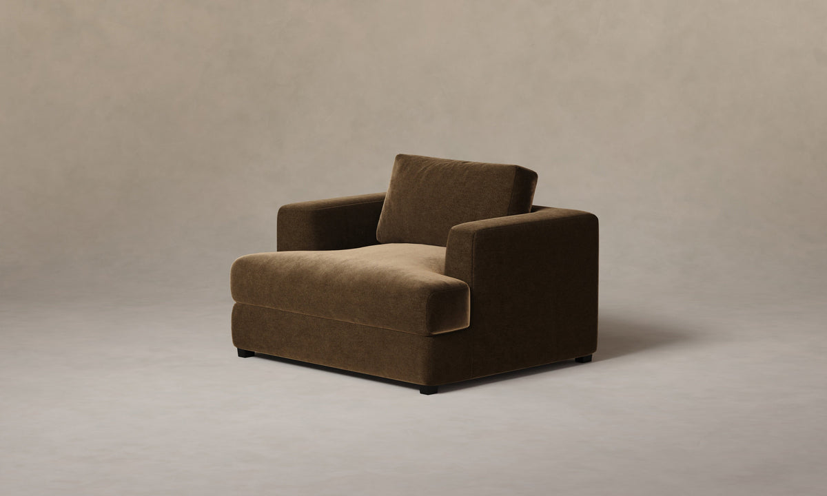 The Varick Chair-and-a-Half - Performance Velvet Bark