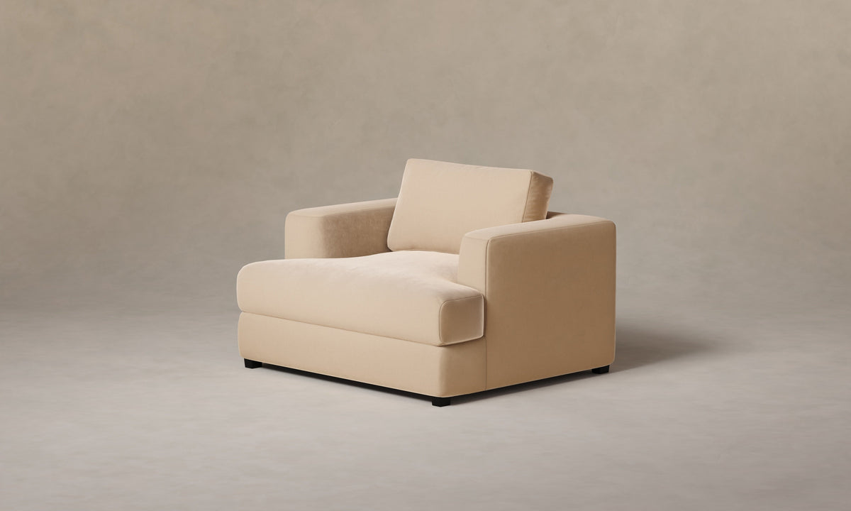 The Varick Chair-and-a-Half - Performance Velvet Butter