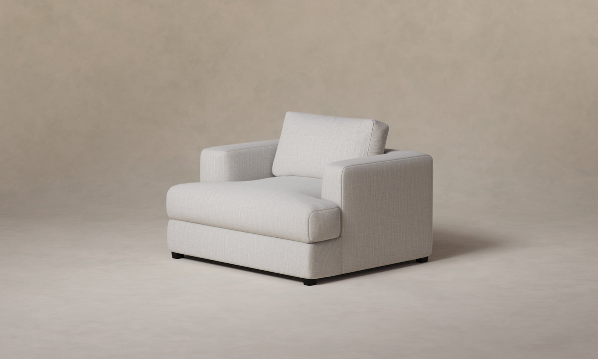 The Varick Chair-and-a-Half - Performance Woven Chenille Steel