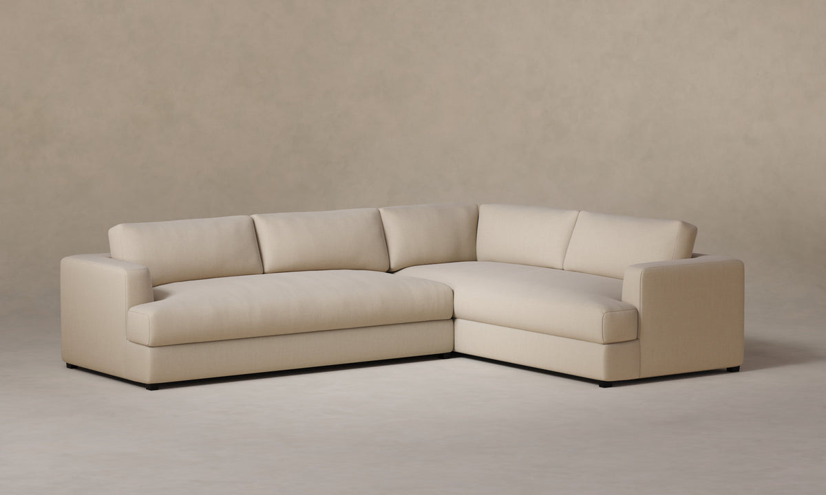 The Varick Sectional - Heritage Belgian Linen Alder
