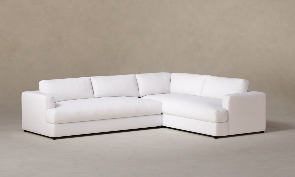 The Varick Sectional - Heritage Belgian Linen Egret