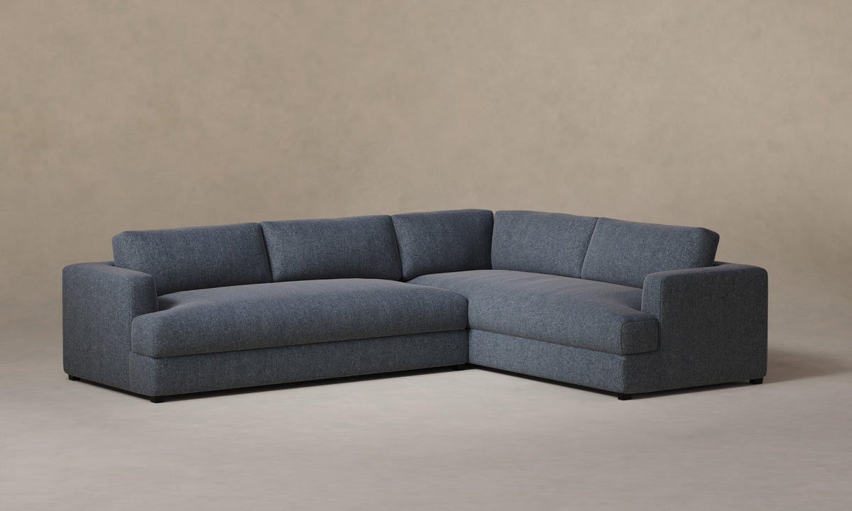 The Varick Sectional - Heritage Belgian Linen Lake