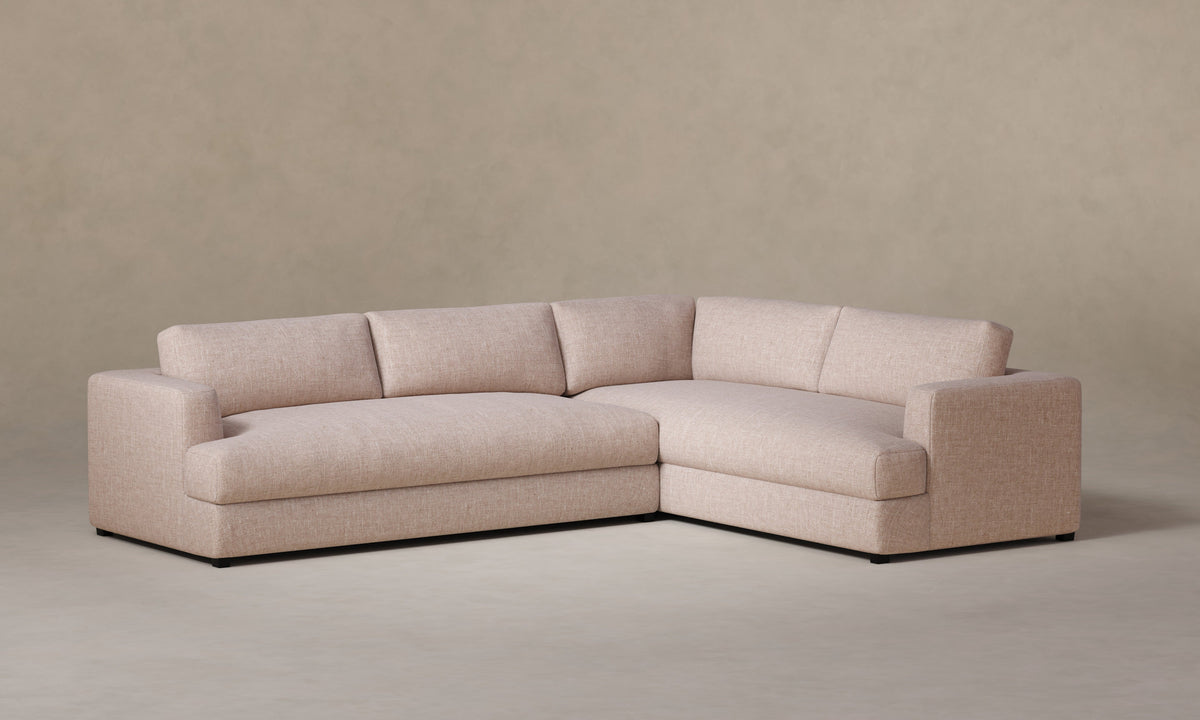 The Varick Sectional - Heritage Belgian Linen Petal
